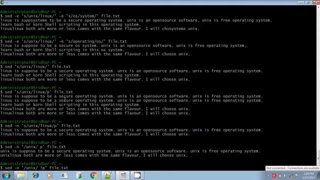 Unix shell scripting combine multiple sed command part 3 смотреть онлайн