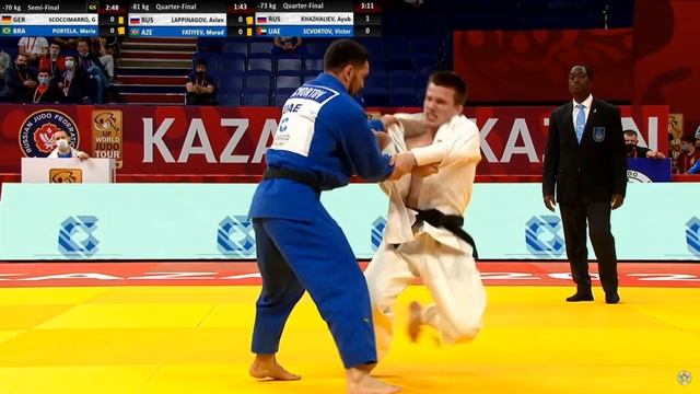 KHAZHALIEV, Ayub (RUS) - SCVORTOV, Victor (UAE). Grand-Slam Kazan 2021.Judo смотреть онлайн