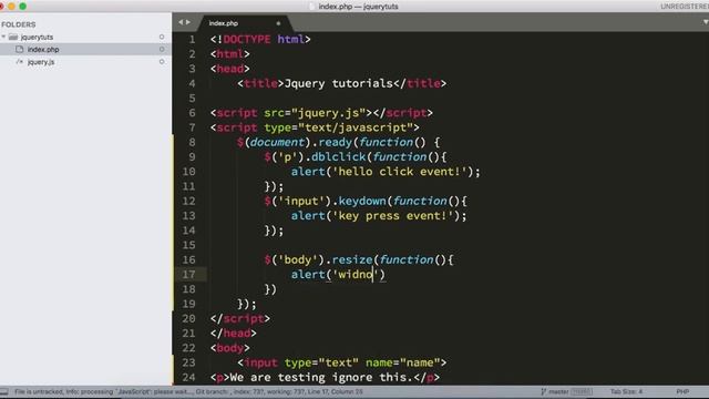 Jquery events list with practical | jquery tutorials beginners смотреть онлайн