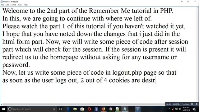Remember Me (while Signing in) Tutorial in PHP MySQL Part II | Billu Gorai смотреть онлайн