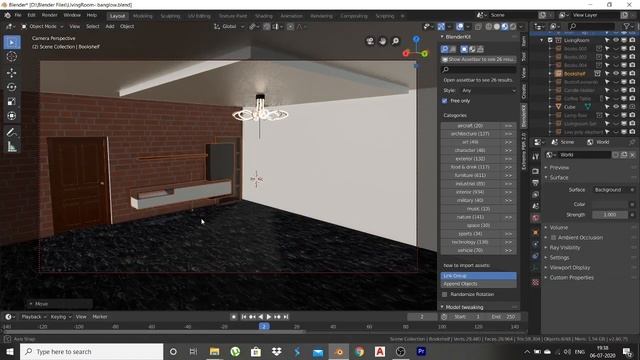Living Space with Modern and Contemporary Look || BLENDER 2.8 смотреть онлайн