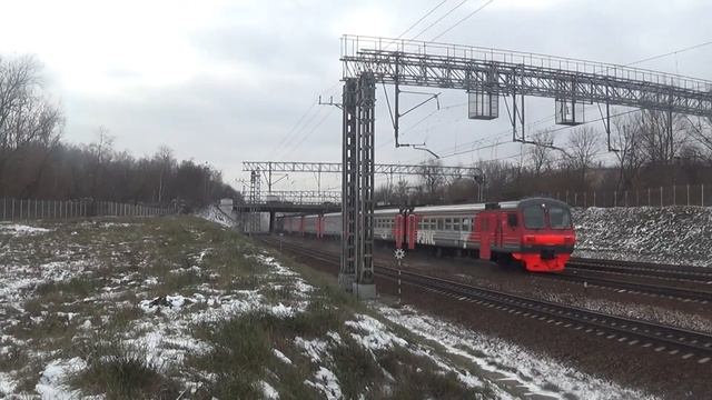 Электропоезд ЭД4М-0390 РЭКС сообщением Москва - Пушкино смотреть онлайн