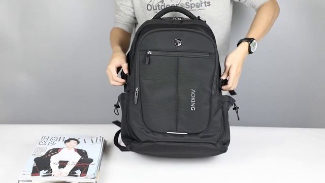 Aoking Polyester Laptop Backpack (AOBPPO-156BL8)