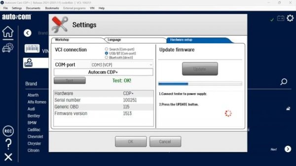 AUTOCOM - DELPHI 11.2021 Firmware update actualización