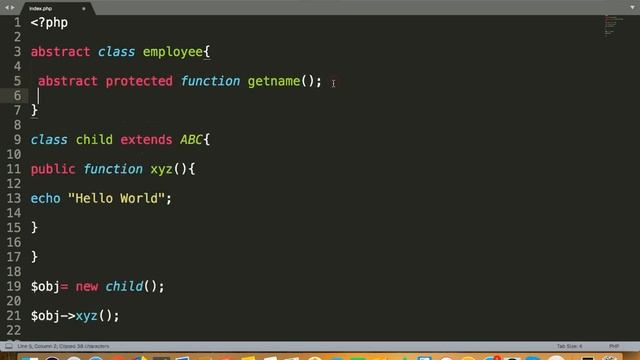 OOPS Concept in PHP in HINDI | abstract class | what is abstract function | Part-5 смотреть онлайн