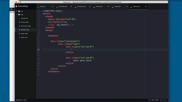 274 Working with the header php and adding our logo смотреть онлайн
