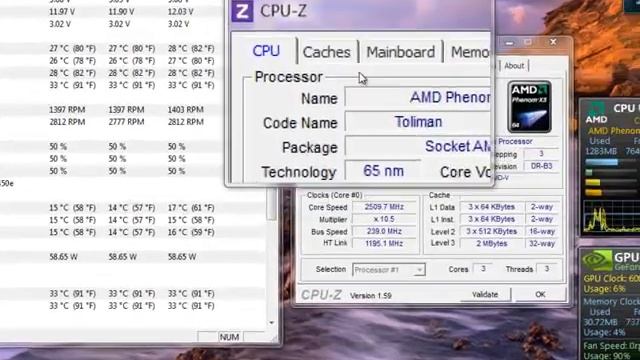 AMD Phenom X3 8450e Overclocked To 2.51Ghz смотреть онлайн