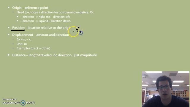 AP Ch 2: 1D Motion, Part 1 position, distance, and displacement смотреть онлайн