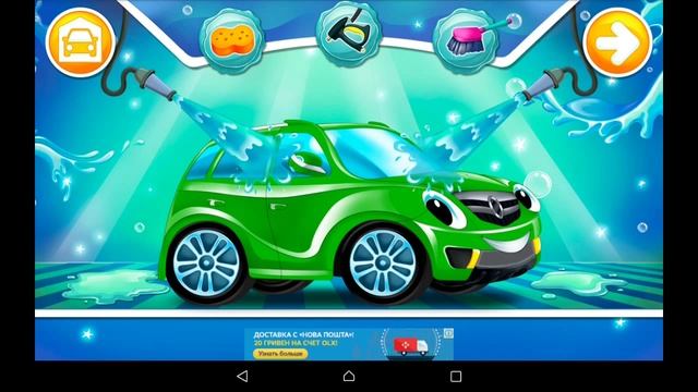 Car wash cartoon game about a green jeep/Мойка машин мультик игра джип зелёный смотреть онлайн
