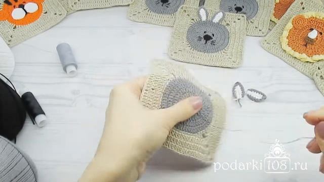 Детский плед крючком. Мастер-класс (ч. 4) "Вязаный детский плед звери: мишки, львы, тигры и зайчики смотреть онлайн