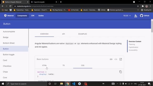 Angular 12 Tutorial For Beginners : How to use material button in angular project tutorial and guid смотреть онлайн