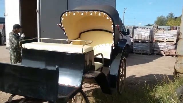 Экипаж для лошади "Калеша" новый лето 2018. Кареты и сани Михаила Казенкина. Kazenkin.ru смотреть онлайн