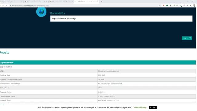 Скорость загрузки сайта 2020! Google PageSpeed Insights, сжатие и кеширование JS,CSS, HTML смотреть онлайн