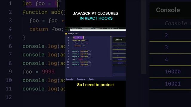 JavaScript Closures in React Hooks смотреть онлайн
