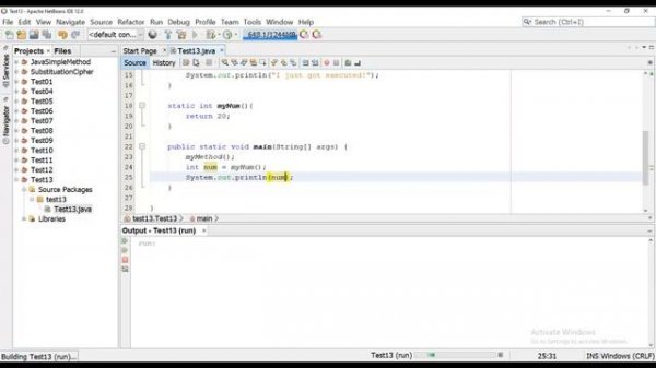 13.  Java Methods, Create a Method, Call a Method and Method Types [Dari]