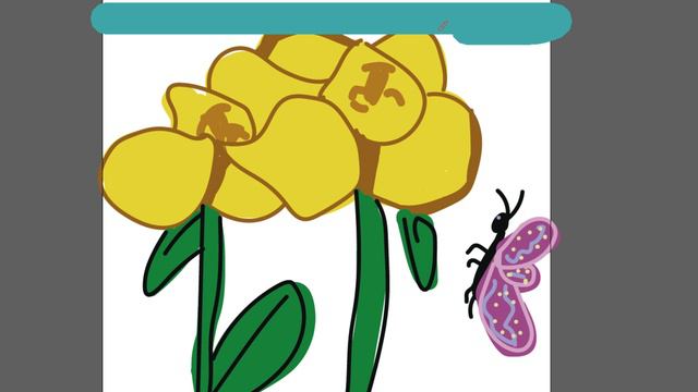 Рисуем необычный цветок и бабочку часть 72 смотреть онлайн