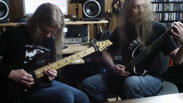 Jeff Loomis and Joe Nurre play "Shouting Fire at a Funeral" rehearsal смотреть онлайн