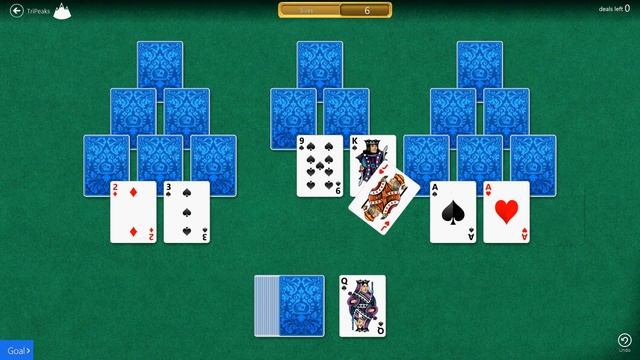 TriPeaks\Hard II - Clear 11 Sixes in 1 deal смотреть онлайн