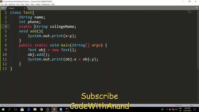 Variables in Java (L4) | Java Tutorial | CodeWithAnand смотреть онлайн
