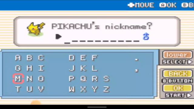 Pokemon Fire Red Version Gameplay Catching Pikachu Gameboy Advance