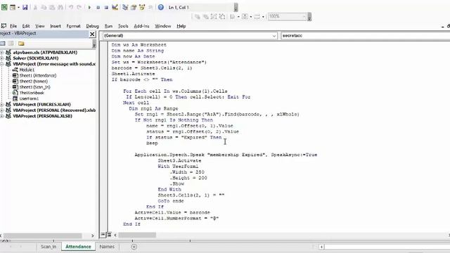 Create error message with sound in Excel смотреть онлайн