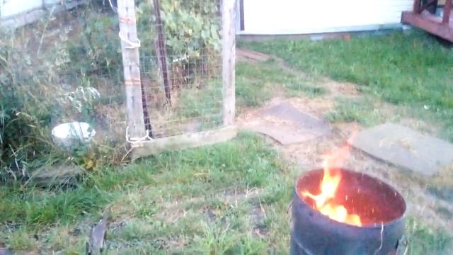 Бочка для сжигания мусора. смотреть онлайн