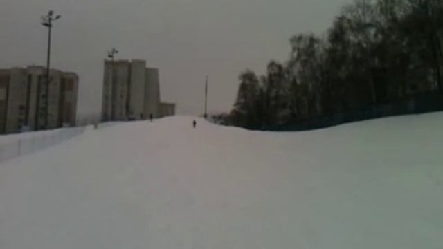 Полина на учебном склоне в Бутово, 03.01.2013 смотреть онлайн