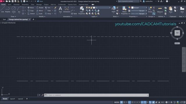 AutoCAD Change Dashed Line Spacing смотреть онлайн