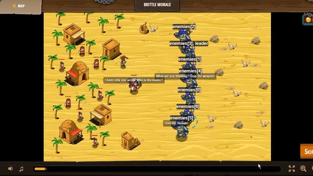 Brittle Morale CodeCombat. Python смотреть онлайн