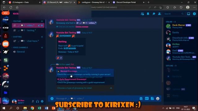 How to make a Giveaway Bot with Slash Commands! | KiriXen | Replit смотреть онлайн