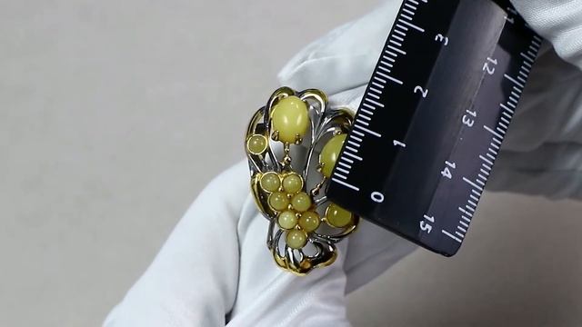 Серебряное кольцо Янтарная волна с янтарём Я820972пк-ж смотреть онлайн