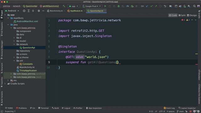161 - JetTrivia App - Adding Hilt Classes and Retrofit смотреть онлайн