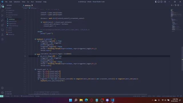 14 setting up Aimbot in python смотреть онлайн
