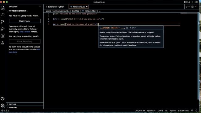 Python Project: Band Name Generator смотреть онлайн