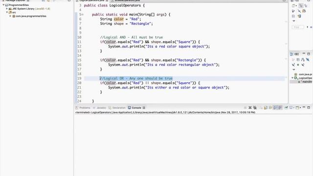 Java Logical Operators смотреть онлайн