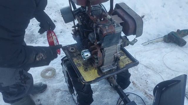 Доработка мотоблока каскад, установка стартера от китайского мотора #мотоблок #каскад #доработка