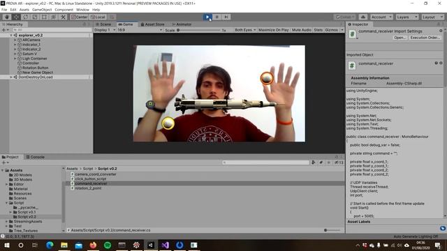 Hand tracking in real time with Pytorch, OpenCV and Unity 3D смотреть онлайн