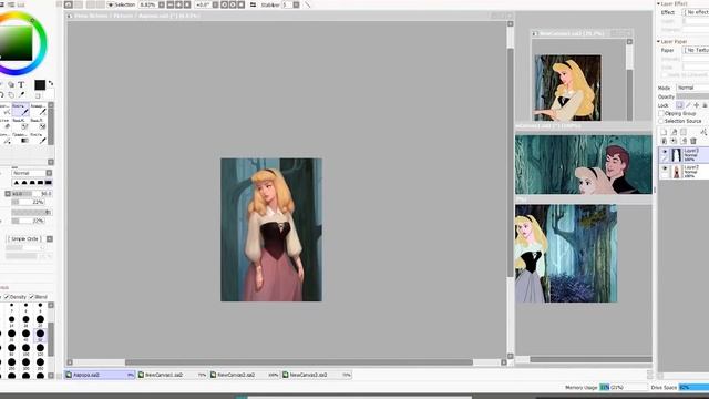 Disney Princess #1 ✪ Aurora ✪ Speedpaint (Paint Tool SAI) смотреть онлайн