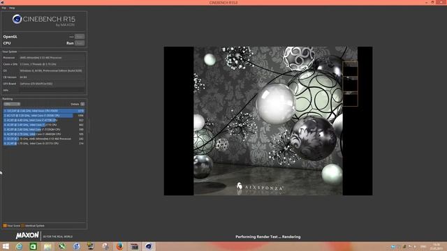 Maxon Cinebench R15 Benchmark. Nvidia GTX 650 and AMD Athlon II X3 460 up to 3700MHz смотреть онлайн