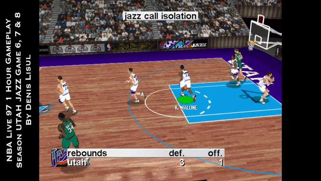 NBA Live 97 1 Hour gameplay Season UTAH JAZZ Game 6, 7 & 8 (DOS) смотреть онлайн