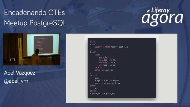 Meetup PostgreSQL - Encadenando CTEs смотреть онлайн