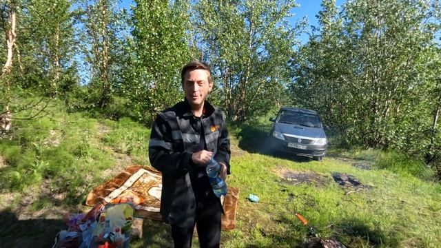 Дикий зверь пришёл на запах мяса. Отдых в тундре. Выжженная природа Норильска. смотреть онлайн