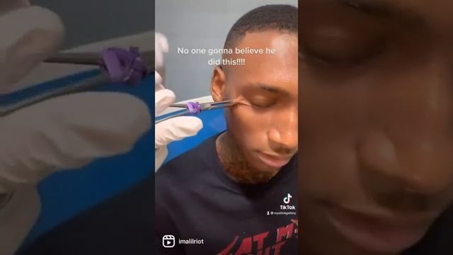 Alternative Black Kid Gets Anti Eyebrow Piercing TikTok (Blayke Taylor)