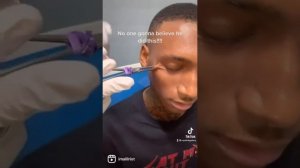 Alternative black kid gets Anti Eyebrow piercing TikTok (Blayke Taylor)