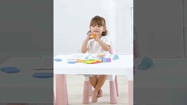 POPPET - Детский функциональный столик "Моно Пинк" и два стульчика - PP-005WP-2 смотреть онлайн