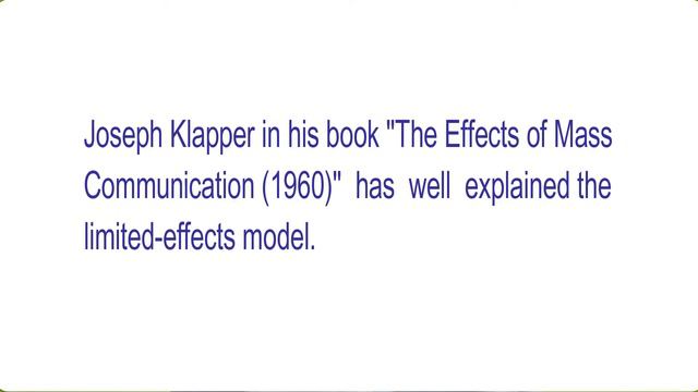 The Limited Effects Model of Mass Communication I Mass Communication Theory by Dr Shahid Hussain смотреть онлайн