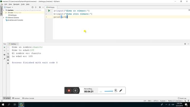 Curso de Python. 3. Ingreso de datos. Input, int смотреть онлайн