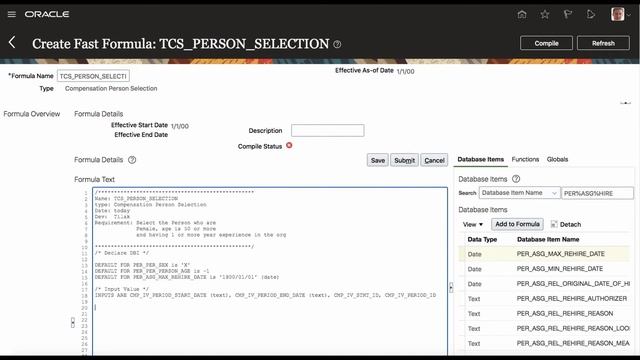 First Formula Part I - Oracle Fusion HCM Fast Formula Tutorial - 7 смотреть онлайн