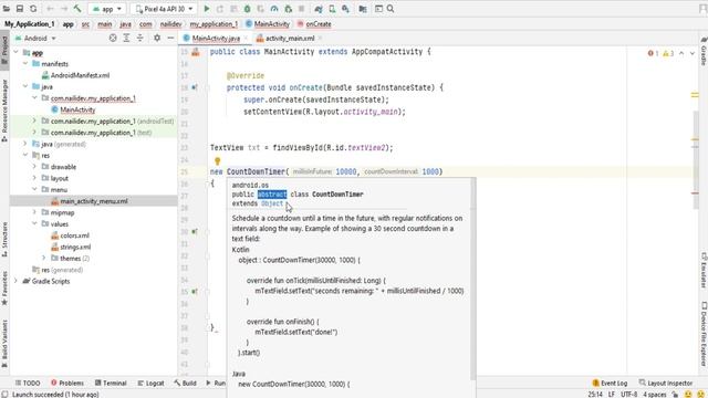 22 - انشاء عداد Timer Android Studio смотреть онлайн