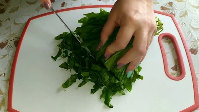 Зелёный суп с щавлем и пшеном.